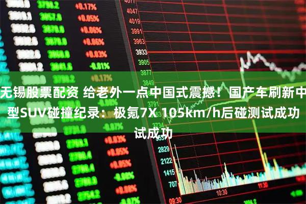 无锡股票配资 给老外一点中国式震撼！国产车刷新中型SUV碰撞纪录：极氪7X 105km/h后碰测试成功